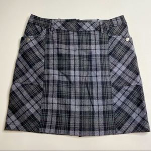 Eddie Bauer Seattle USA Wool Plaid Skirt Sz 8